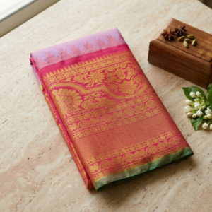 Cotton Yarns Semi Gadwal Saree