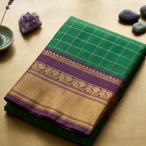 Silk Threads Semi Gadwal Saree