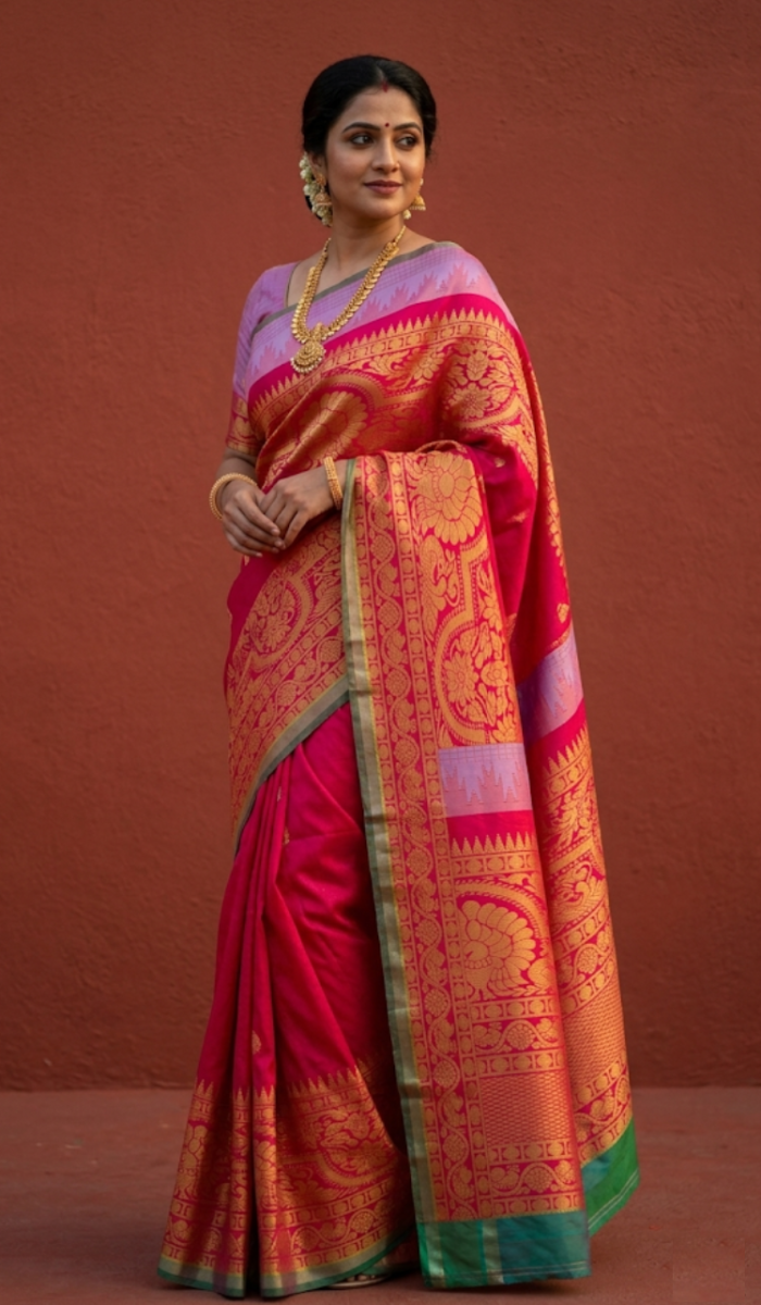 Semi Gadwal Sarees